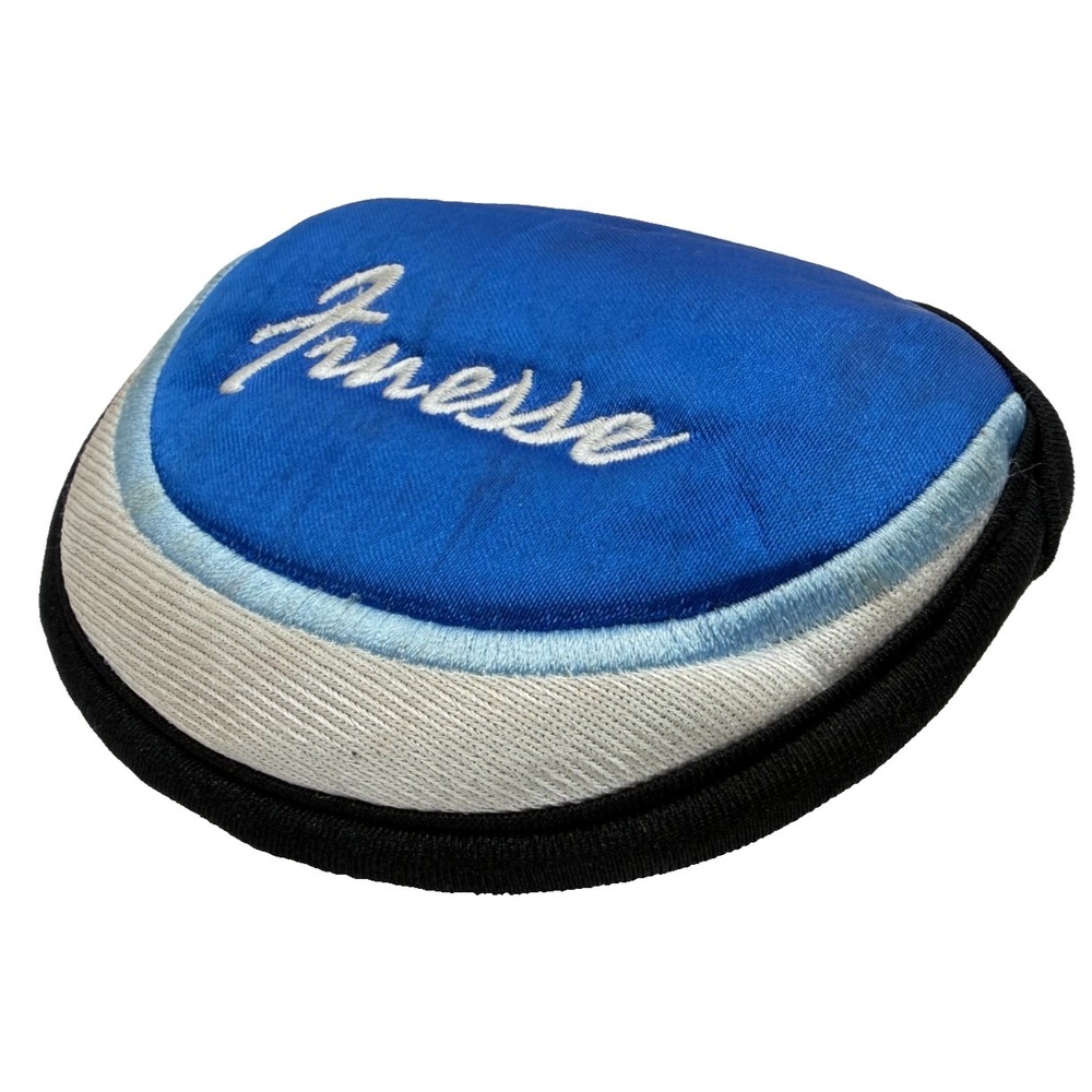 Finesse Mallet Putter Headcover Blue White Nylon Golf Club Protective Cover